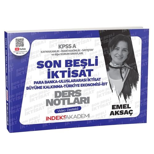KPSS A Grubu İktisat Son Beşli Video Ders Notları İndeks Akademi Yayınları 2025