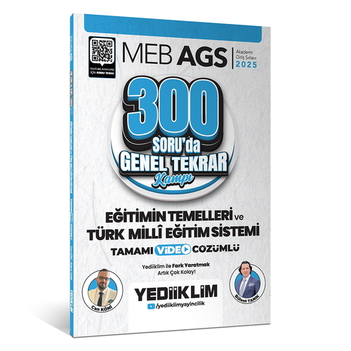 MEB AGS Eğitimin Temelleri ve Türk Milli Eğitim Sistemi 300 Soruda Genel Tekrar Kampı Yediiklim Yayınları 2025