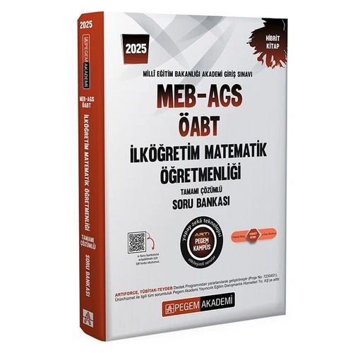 MEB AGS ÖABT İlköğretim Matematik Öğretmenliği Soru Bankası Pegem Akademi Yayınları 2025