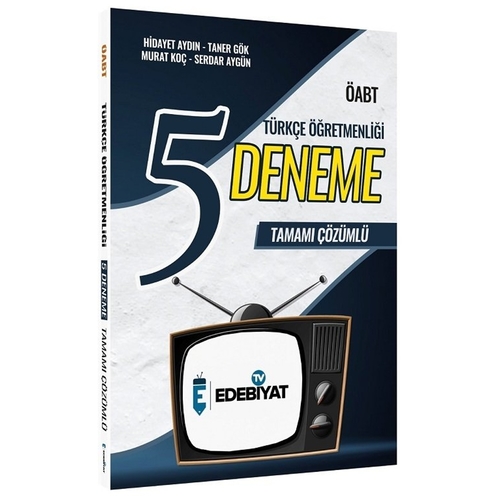 ÖABT Türkçe Öğretmenliği 5 Deneme Çözümlü Hidayet Aydın Edebiyat TV Yayınları 2021