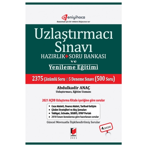 Uzlaştırmacı Sınavı Hazırlık, Soru Bankası ve Yenileme Eğitimi - Abdulkadir Anaç
