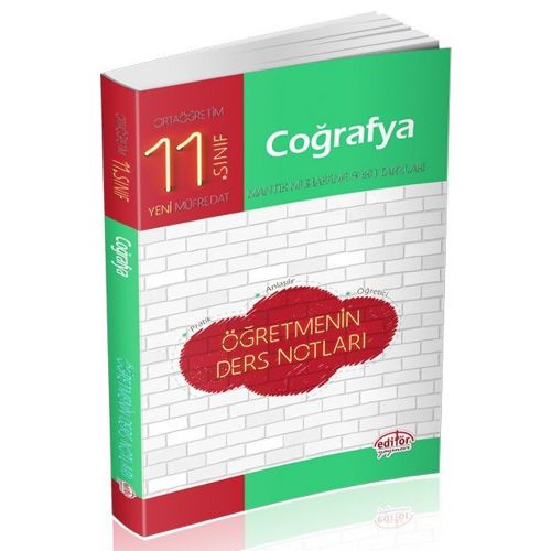 11. Sınıf Coğrafya Öğretmenin Ders Notları Editör Yayınları