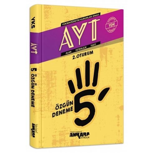 AYT 2. Oturum 5 Özgün Deneme Ankara Yayınları