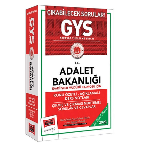 Adalet Bakanlığı GYS İdari İşler Müdürü Kadrosu İçin Konu Özetli Ders Notları Yargı Yayınları 2023