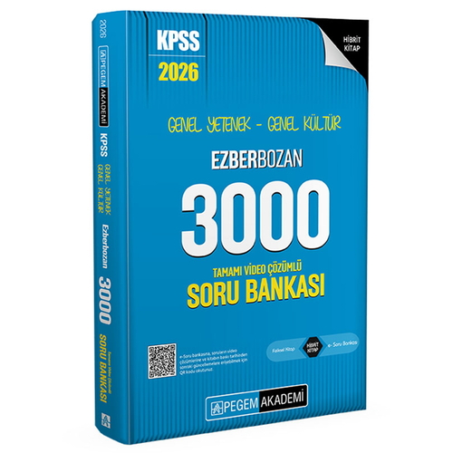 Ezberbozan KPSS GY-GK 3000 Soru Bankası Pegem Akademi Yayınları 2026