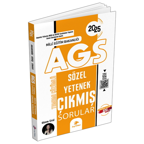 MEB AGS Sözel Yetenek Video Çözümlü Çıkmış Sorular Dizgi Kitap Yayınları 2025