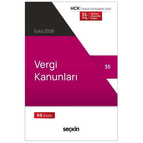 Vergi Kanunları - Seçkin Yayınevi Kanun Metinleri Eylül 2026