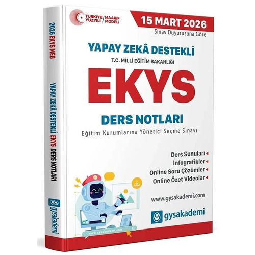 Yapay Zeka Destekli MEB EKYS Ders Notları gysakademi Yayınları 2026