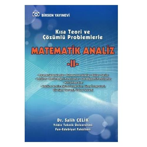 Matematik Analiz 2 - Salih Çelik