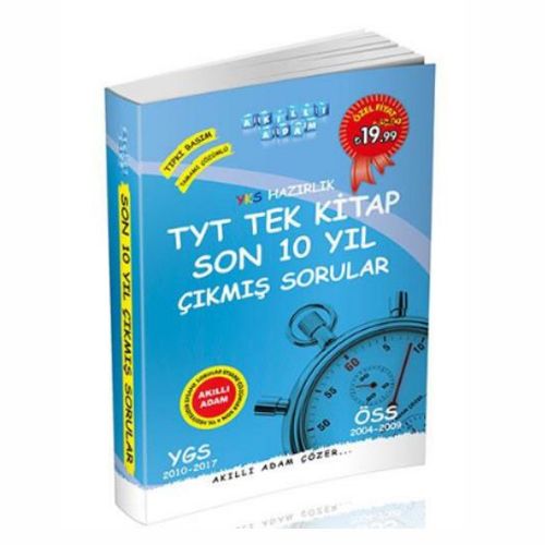 YKS TYT Tek Kitap Son 10 Yıl Çıkmış Sorular Akıllı Adam Yayınları