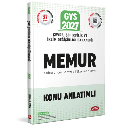 GYS Çevre, Şehircilik ve İklim Değişikliği Bakanlığı Memur Konu Anlatımlı Data Yayınları 2027