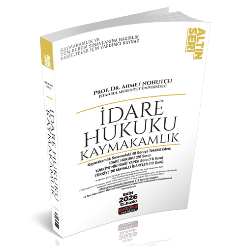 İdare Hukuku Konu Anlatımı Altın Seri Savaş Yayınevi Ekim 2026