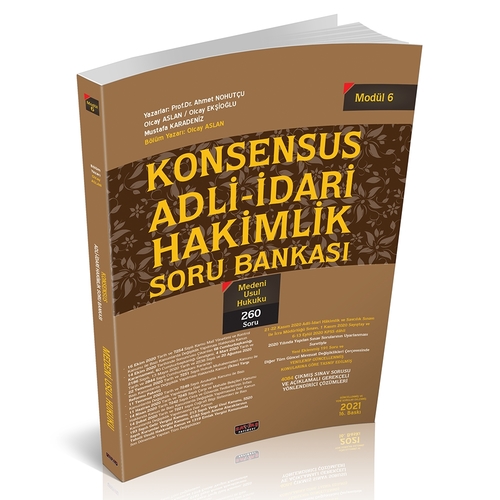 KONSENSUS Adli İdari Modül 6 Medeni Usul Hukuku Soru Bankası 2022