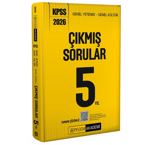 KPSS Genel Yetenek Genel Kültür Tamamı Çözümlü Çıkmış Sorular Son 5 Yıl Pegem Akademi Yayınları 2026