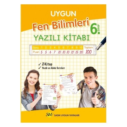 6. Sınıf Fen Bilimleri Yazılı Kitabı Sadık Uygun Yayınları