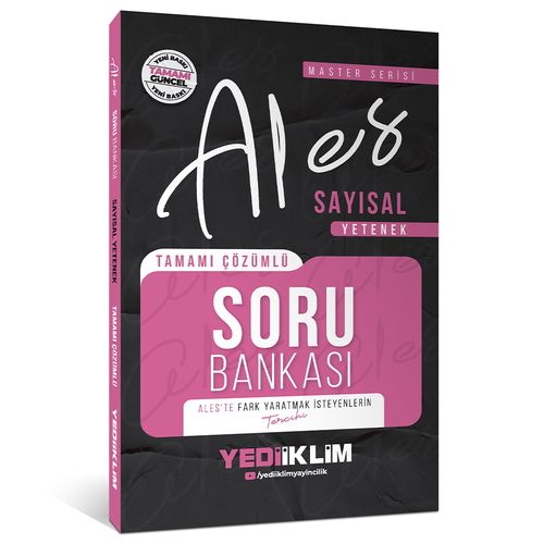 ALES Sayısal Yetenek Tamamı Çözümlü Soru Bankası Yediiklim Yayınları 2026