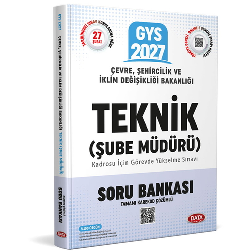 GYS Çevre, Şehircilik ve İklim Değişikliği Bakanlığı Teknik Şube Müdürü Soru Bankası Data Yayınları 2027