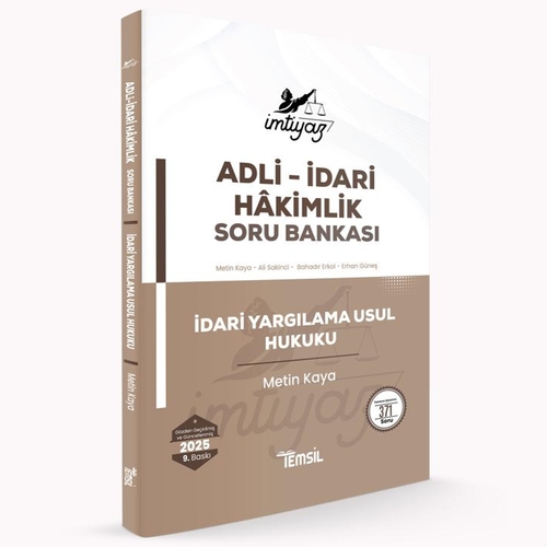 İmtiyaz Adli-İdari Hakimlik İdari Yargılama Usul Hukuku Soru Bankası Temsil Kitap Yayınları 2025