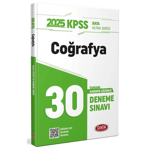 KPSS Ultra Serisi Coğrafya 30 Deneme Sınavı Data Yayınları 2025
