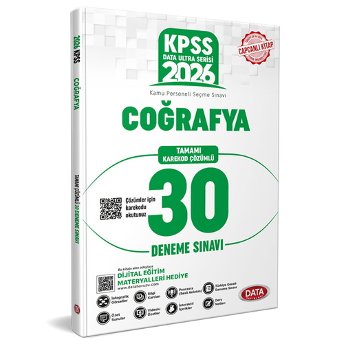 KPSS Ultra Serisi Coğrafya 30 Deneme Sınavı Data Yayınları 2026