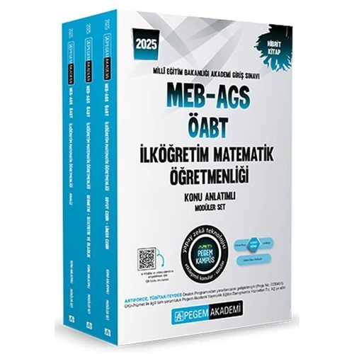 MEB AGS ÖABT İlköğretim Matematik Öğretmenliği Konu Anlatımlı Pegem Akademi Yayınları 2025