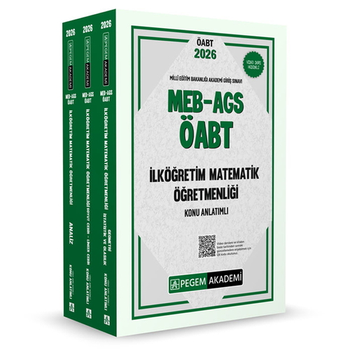 MEB AGS ÖABT İlköğretim Matematik Öğretmenliği Konu Anlatımlı Pegem Akademi Yayınları 2026