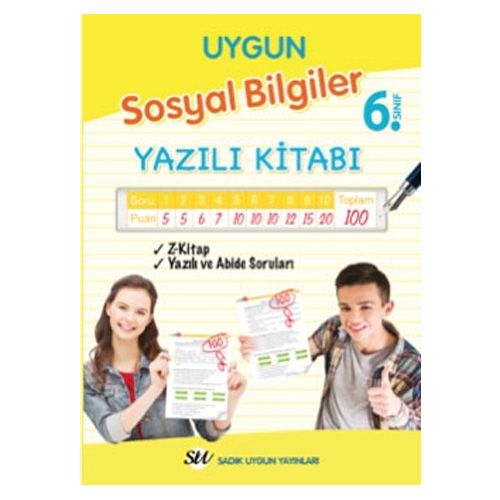 6. Sınıf Sosyal Bilgiler Yazılı Kitabı Sadık Uygun Yayınları