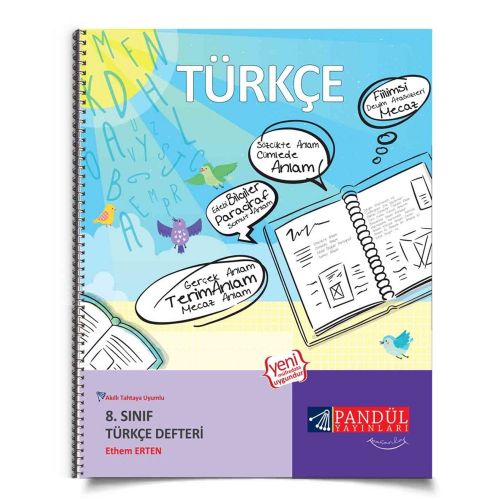 8. Sınıf Türkçe Defteri Pandül Yayınları