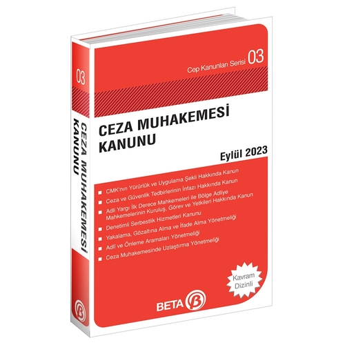 Ceza Muhakemesi Kanunu Beta Yayınları Kanun Metinleri Eylül 2023
