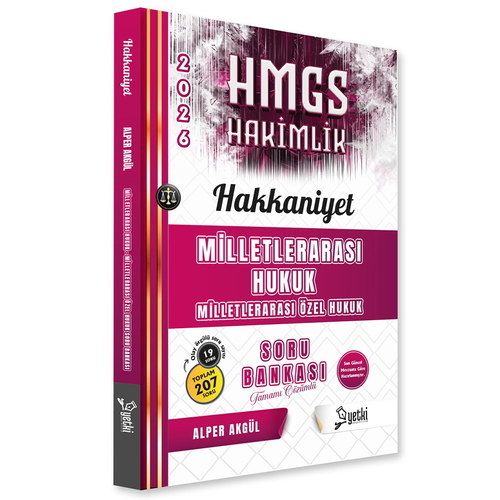HMGS Hakimlik Hakkaniyet Milletlerarası Hukuk Milletlerarası Özel Hukuk Soru Bankası Yetki Yayınları 2026