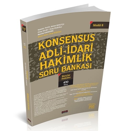 KONSENSUS Adli İdari Modül 8 Borçlar Hukuku Soru Bankası 2023