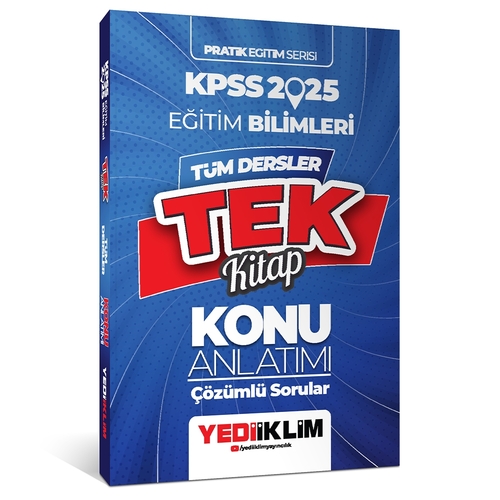 KPSS Eğitim Bilimleri Pratik Eğitim Serisi Tüm Dersler Tek Kitap Konu Anlatımı Yediiklim Yayınları 2025