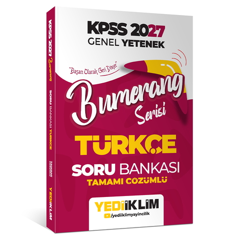 KPSS Genel Yetenek Bumerang Serisi Türkçe Soru Bankası Yediiklim Yayınları 2027