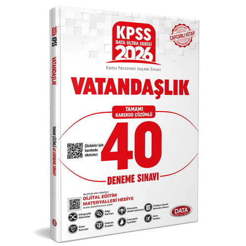 KPSS Ultra Serisi Vatandaşlık 40 Deneme Sınavı Data Yayınları 2026