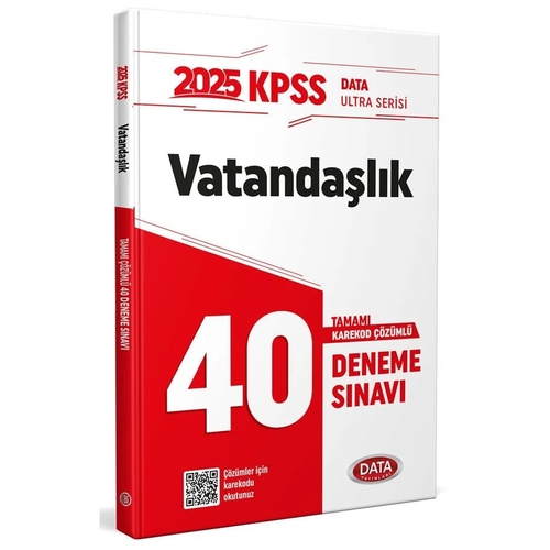 KPSS Ultra Serisi Vatandaşlık 40 Deneme Sınavı Data Yayınları 2025