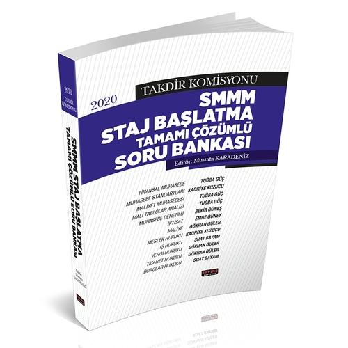 Takdir Komisyonu SMMM Staj Başlatma Soru Bankası Savaş Yayınevi 2020