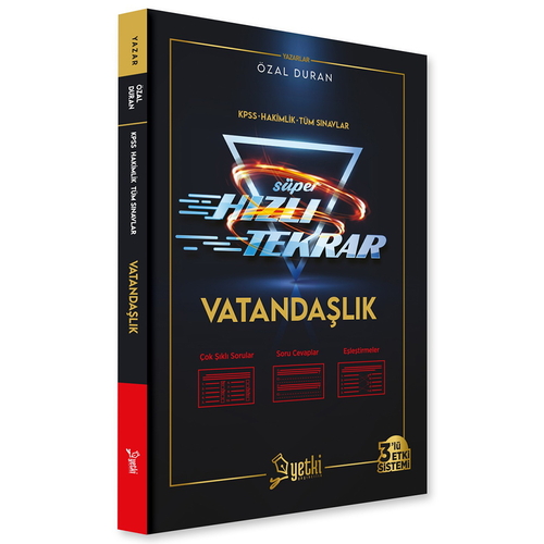 Süper Hızlı Tekrar KPSS Vatandaşlık Yetki Yayınları 2026