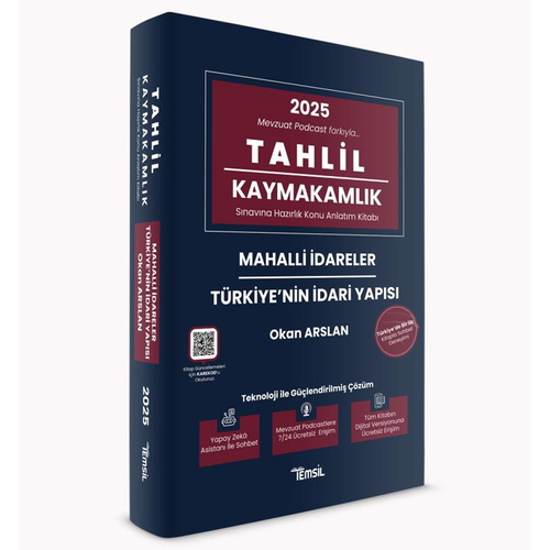 TAHLİL Kaymakamlık Mahalli İdareler ve Türkiye\'nin İdari Yapısı Konu Anlatımı Temsil Kitap Yayınları 2025