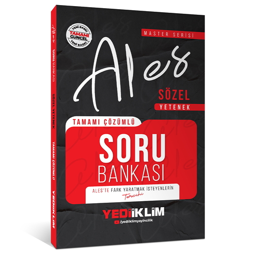 ALES Sözel Yetenek Tamamı Çözümlü Soru Bankası Yediiklim Yayınları 2026