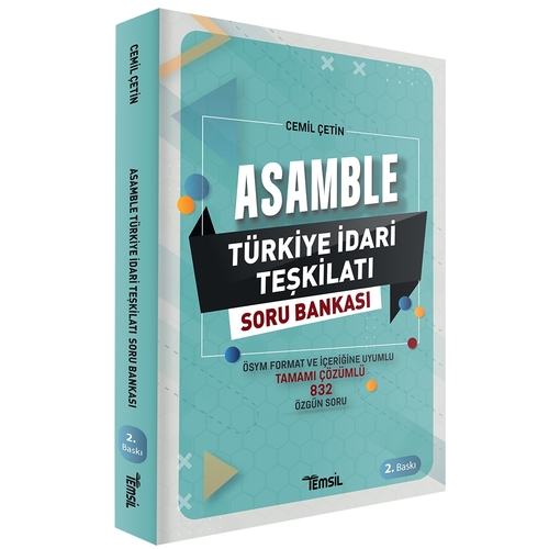 ASAMBLE Türkiye İdari Teşkilatı Çözümlü Soru Bankası Temsil Kitap Yayınları 2022