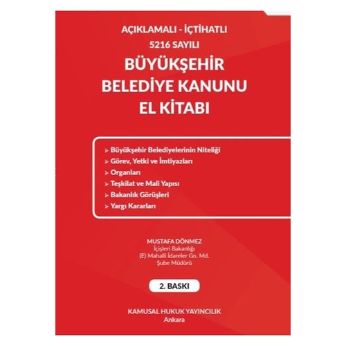 Büyükşehir Belediye Kanunu El Kitabı - Mustafa Dönmez