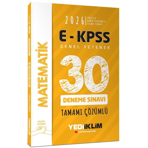 EKPSS Tüm Adaylar İçin Genel Yetenek Matematik 30 Deneme Sınavı Yediiklim Yayınları 2026
