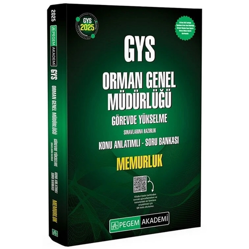 GYS Orman Genel Müdürlüğü Konu Anlatımlı Soru Bankası Memurluk Pegem Akademi Yayınları 2025