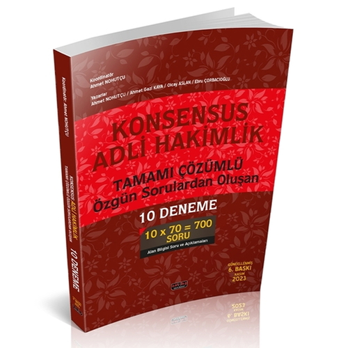 Kelepir Ürün İadesizdir - KONSENSUS Adli Hakimlik 10 Deneme Savaş Yayınları Kasım 2023