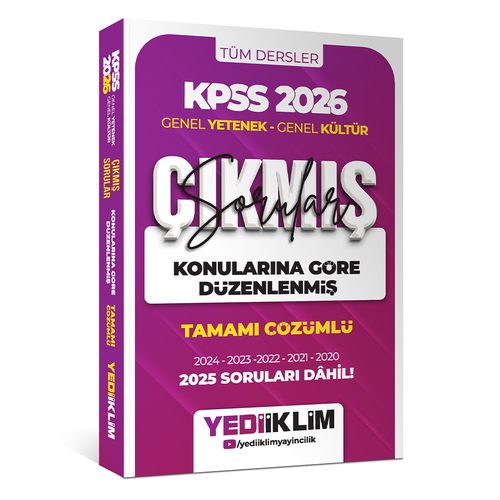 KPSS Genel Yetenek Genel Kültür Çıkmış Sorular Yediiklim Yayınları 2026