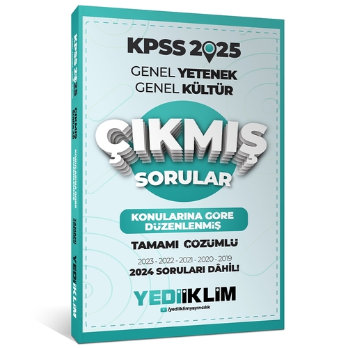 KPSS Genel Yetenek Genel Kültür Çıkmış Sorular Yediiklim Yayınları 2025
