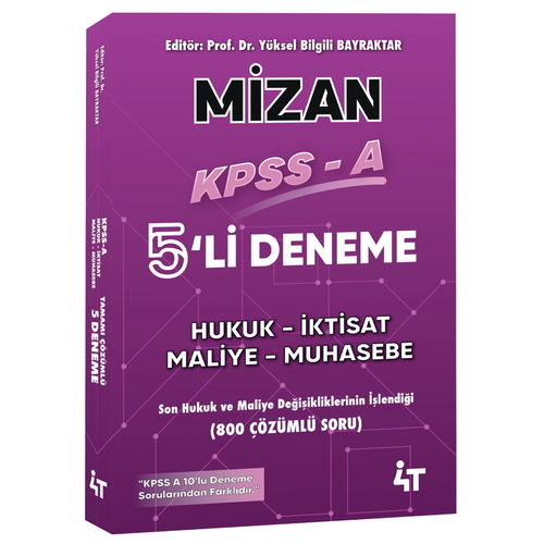 Mizan KPSS 5\'li Deneme 4T Yayınları 2026