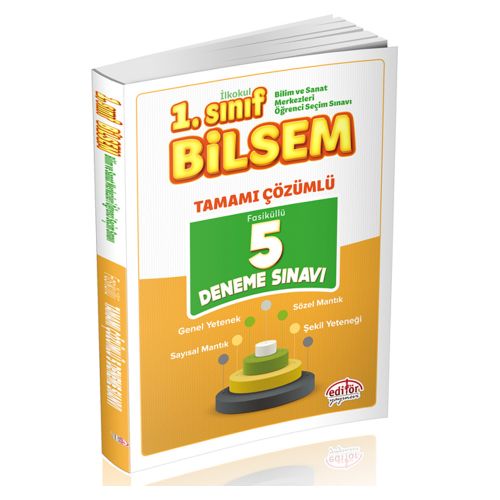 1. Sınıf Bilsem Tamamı Çözümlü 5 Deneme Sınavı Editör Yayınları