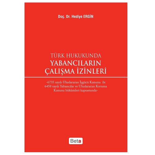 Türk Hukukunda Yabancıların Çalışma İzinleri - Hediye Ergin