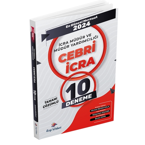 Cebri İcra Müdür ve İcra Müdür Yardımcılığı Çözümlü 10 Deneme Dizgi Kitap Yayınları 2024
